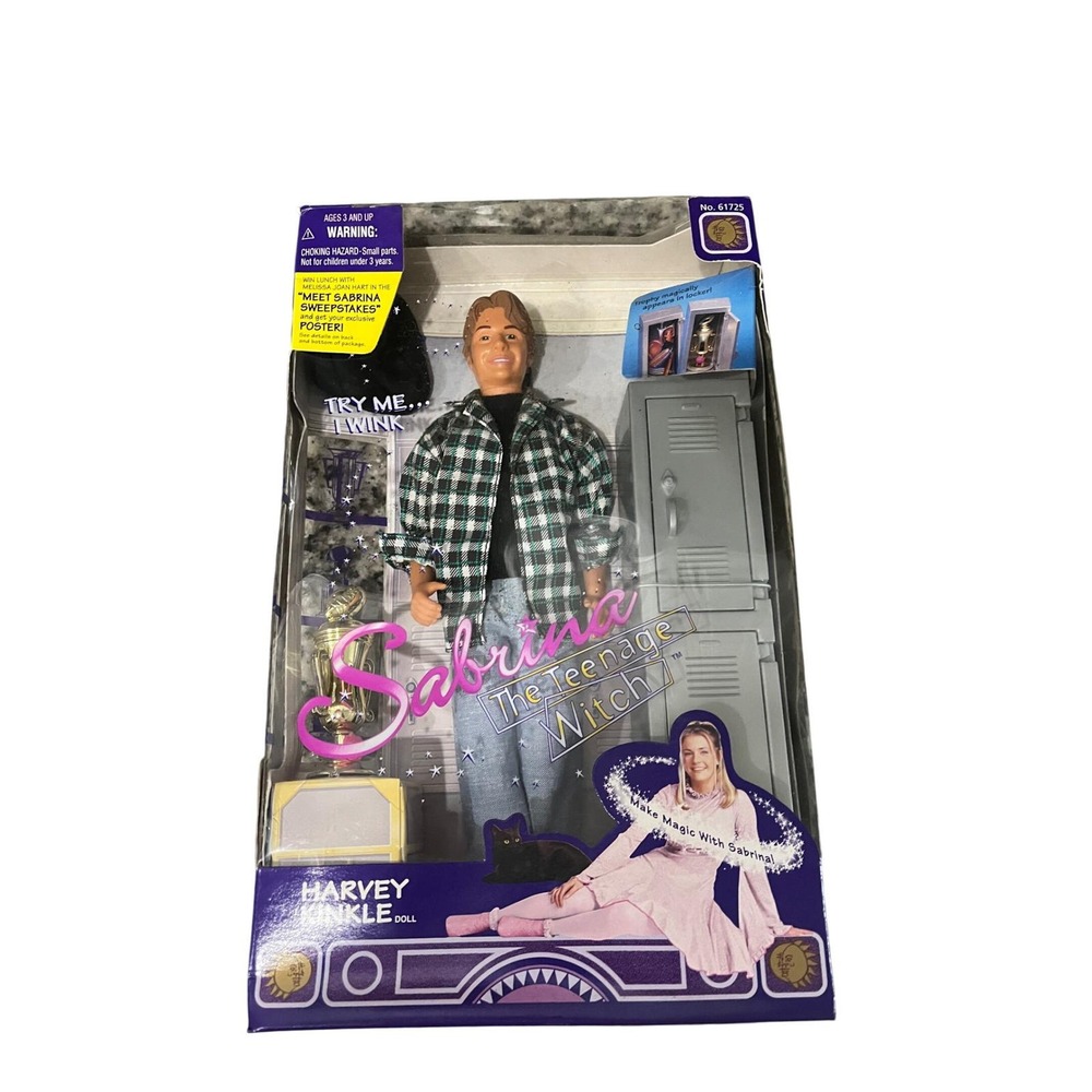 Vintage 1997 Kenner Sabrina The Teenage Witch Harvey Kinkle Doll Winking 61725